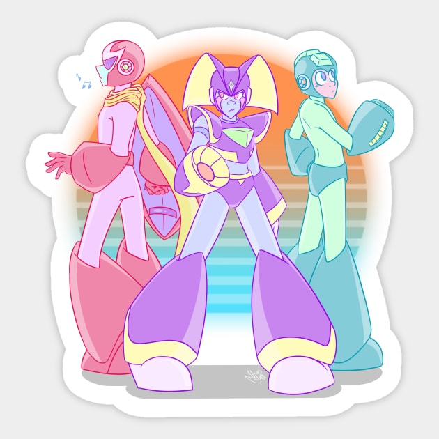 Megaman Squad Sticker by LegoNinjaBilbo